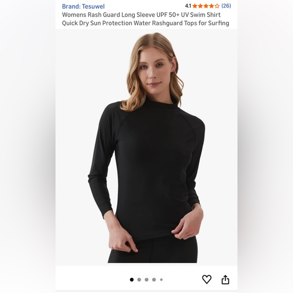 Tops - Women's Black Long Sleeve Rash Guard NWT